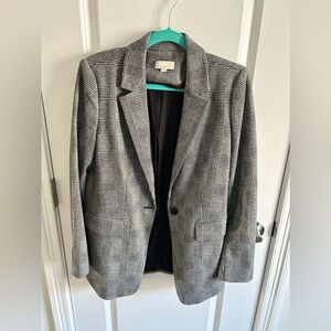 Black and white blazer